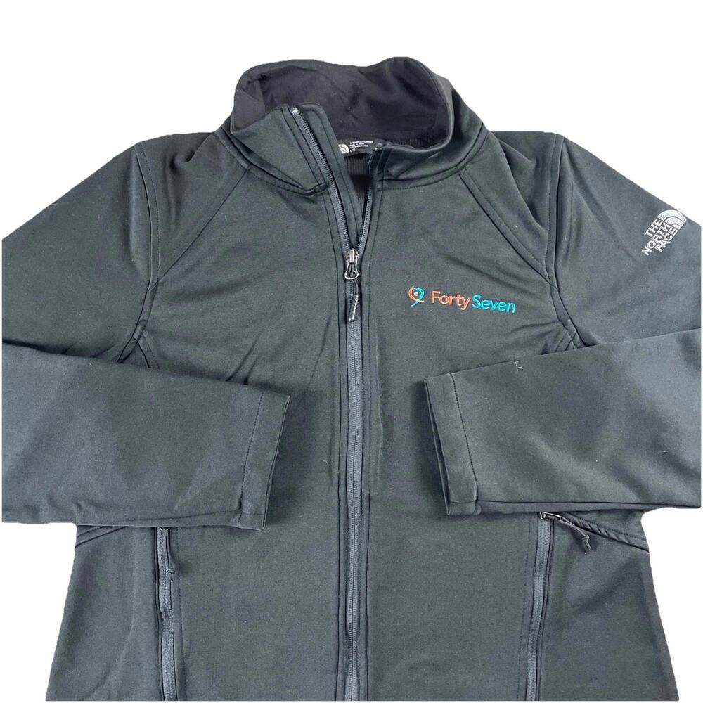 The North Face Windwall Full Zip Soft Shell Jacket Women's Large Thermal Black